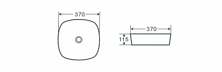 Раковина накладная Terminus Классик 370х370х115 Усть-Илимск - фото 3