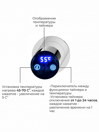 Аккорд П5 500х800 электро Полотенцесушитель TERMINUS Нержавеющая сталь Усть-Илимск - фото 4