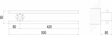 Полка Электро П2 КРУГ 500х90 NEW Усть-Илимск - фото 3