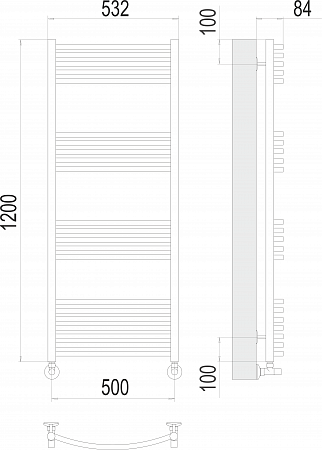 Классик П22 500х1200 Полотенцесушитель  TERMINUS Усть-Илимск - фото 3