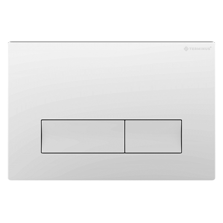 Клавиша смыва для инсталляции Terminus Classic кнопка прямоугольник цвет белый Усть-Илимск - фото 1